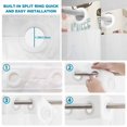 thumbnail image 3 of No Hook Shower Curtain with Built-in Rings - Cartoon Coffee Washable Waterproof Fabric Bathroom Curtains for Hotel,Rentals, 72X 96 Inch Extra Long , Gift for Coffee Lover, 3 of 9