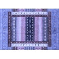 thumbnail image 1 of Ahgly Company Indoor Rectangle Abstract Blue Modern Area Rugs, 7' x 10', 1 of 4