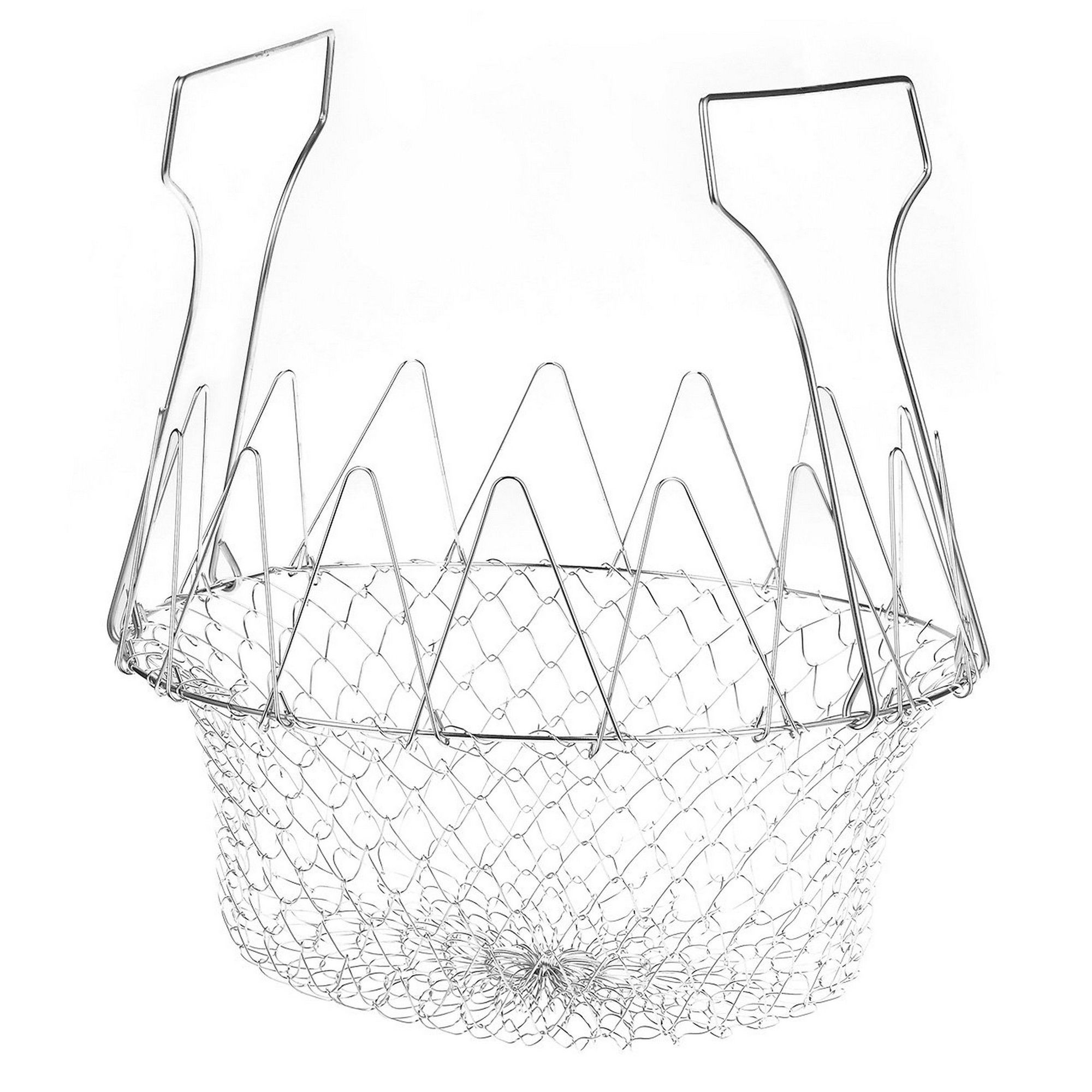 Deep Fry Basket Stainless Steel Foldable Strainer Basket Colander