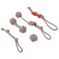 thumbnail image 4 of 5pcs Pet Cotton Rope Toy Interactive Colorful Washable Dog Chewing Toy for Teeth Cleaning, 4 of 14