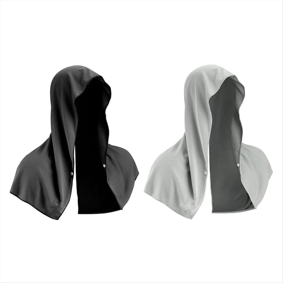 Paquete de 2 Toallas Refrescantes con Capucha para Cuello y Cara, Ideal para Acampar, Gimnasio, Yoga y Actividades Deportivas Al Aire Libre.