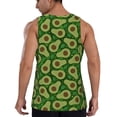 thumbnail image 3 of Easygdp Big Colorful Avocados Men's Tank Top, Sleeveless Muscle T Shirts, Breathable, Quick-Dry, Loose for Gym, Running, Fitness - XX-Large, 3 of 9