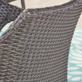 thumbnail image 4 of GDF Studio Kaysn Outdoor Acacia Wood and Wicker 5 Piece Dining Set, Gray, 4 of 13
