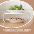 thumbnail image 6 of Gymnture 3pc Microwave Plate Stacker Multi-functional Rack Tray with Handle, 6 of 11