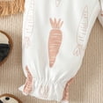 thumbnail image 6 of ZHUASHUM Outfits For Boys Girls Short Sleeve Easter 2Pieces Clothes Sets Rabbit Embroider Romper Bodysuit Pants Headbands Outfits Coffee,18-24 Months, 6 of 7