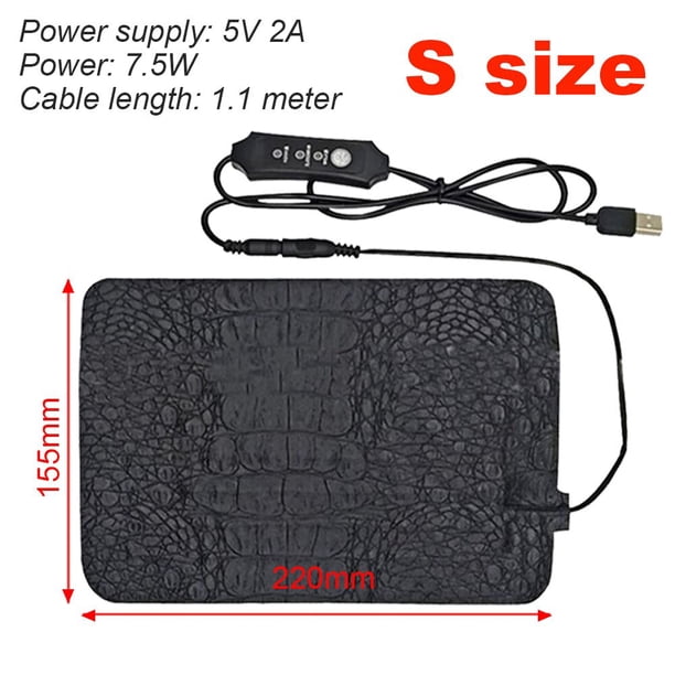 Almohadilla calefactora USB para mascotas, manta eléctrica, alfombrilla de calor para reptiles, controlador de temperatura ajustable, incubadora, almohadilla de calentamiento, herramientas de calor