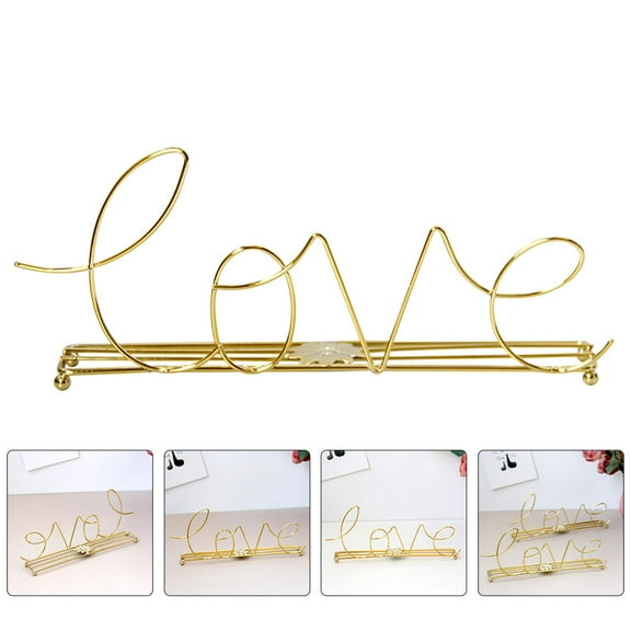 HOMEMAXS Wedding Decorations Desktop Decor Wedding Decoration 28x10.5cm Golden