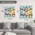 thumbnail image 5 of Spring Bird Wooden Wall Clock Silent Non Ticking, Blue Yellow Colorful Animal Oil Painting Square Wall Clocks Battery Operated, Decor Clock for Home Office, Living Room, Kitchen, 12 Inch, 5 of 9