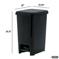thumbnail image 2 of Superio Space Savor 16 Gallon Kitchen Step on Trash Can, White, 2 of 5
