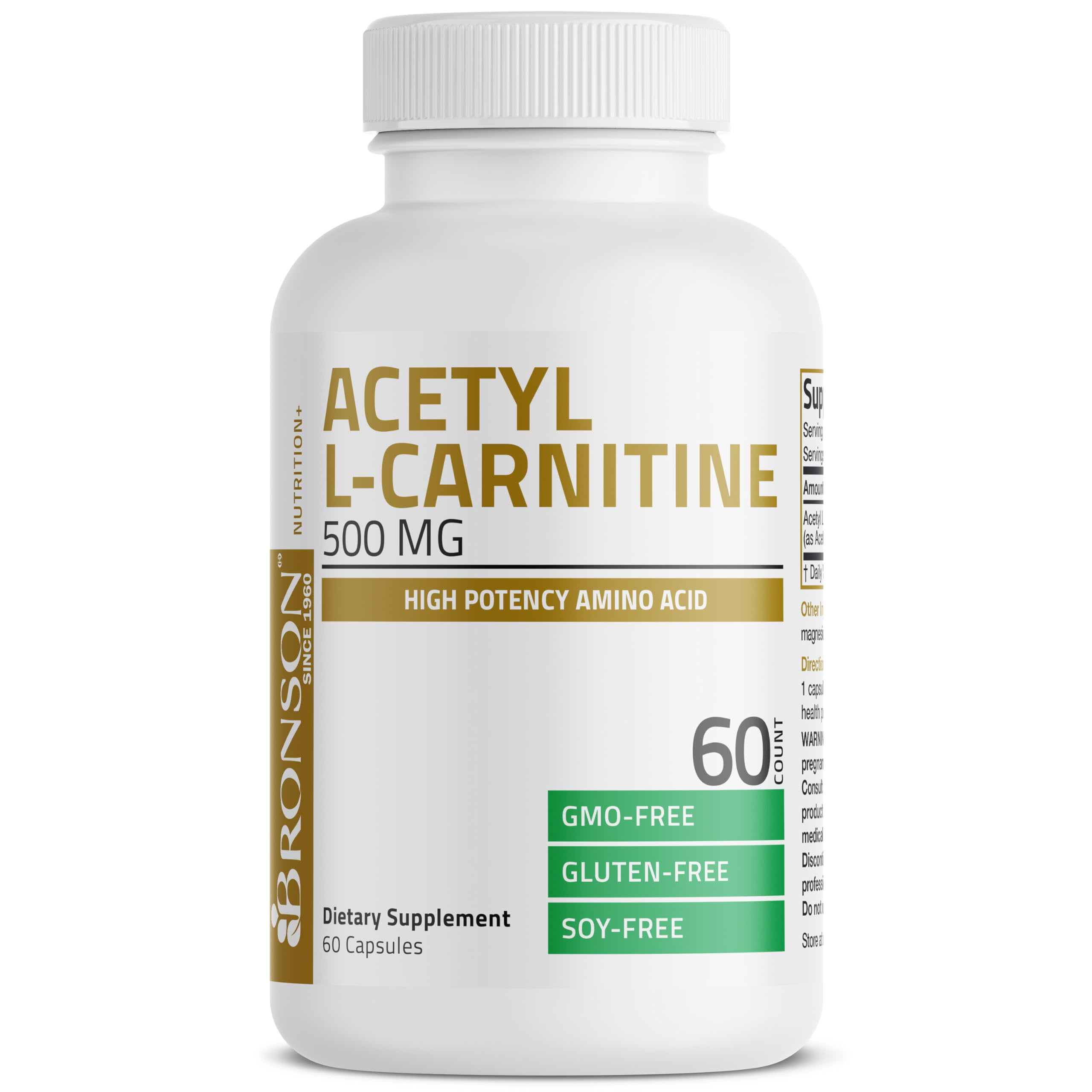 acetil l carnitina farmacias Bronson Acetyl L-Carnitine 500 MG High Potency Amino Acid Non-GMO, 60 Capsules fractional CC Needle Serum CL5774 Select Size:B = 15 1/2