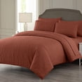 thumbnail image 2 of Chezmoi Collection Liam 7-Piece Terracotta Bed in a Bag Queen Comforter Set with Sheets Medallion Embossed Bedding Set, 2 of 8