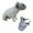 Gray, variant on Flat Faced Dog Muzzle, Breathable Short Rubber Muzzle for Bulldog Pug English Bulldog Prevent Biting Eating