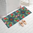 thumbnail image 2 of Pioneer Flower Floral Print Pattern Bathroom Rugs Mat, Non Slip Microfiber Bathroom Rug with Rubber Backing, Soft Mats for Bathroom Floor Tub Shower, 24"x60", 2 of 5