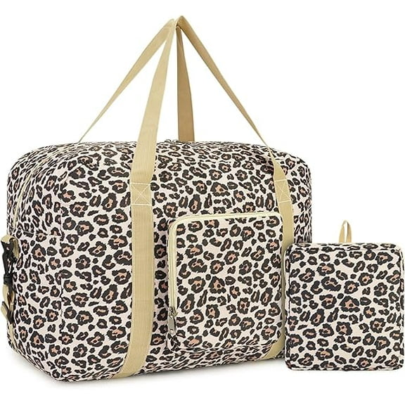 WANDF For Spirit Airlines Personal Item Bag 18x14x8 Foldable Travel Duffel Carry on Weekender Overnight for Women Men