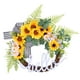 thumbnail image 2 of Guirnalda de letras de girasol para decoración de puertas, accesorios festivos, decoraciones para ventanas y paredes, artesanías, una corona, 2 of 9