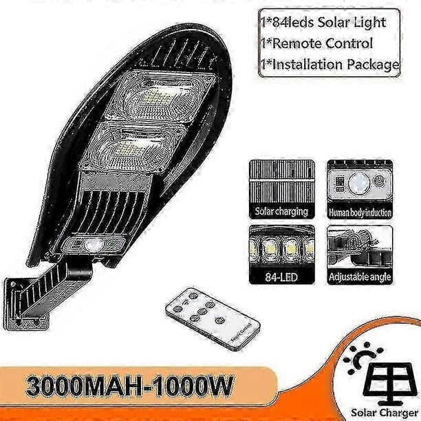 5000w Upgraded Solar Street Light, 8000mah Battery, Waterproof LED, Adjustable Angle, Garden Wall Lamp, Remote Control