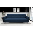 thumbnail image 2 of Sofa Cama Reclinable EL BAZAR STORE Paris Lino Azul Marino Futon 3 Posiciones Moderno Abotonado, 2 of 7