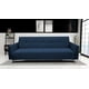 thumbnail image 2 of Sofa Cama Reclinable EL BAZAR STORE Paris Lino Azul Marino Futon 3 Posiciones Moderno Abotonado, 2 of 7