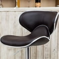 thumbnail image 4 of Faux Leather Seat and Sturdy Base / Dark Brown Airlift Swivel Barstool Pair, 4 of 4