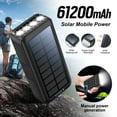Solar Power Bank 61200mAh Crank Emergency External Battery For Cell