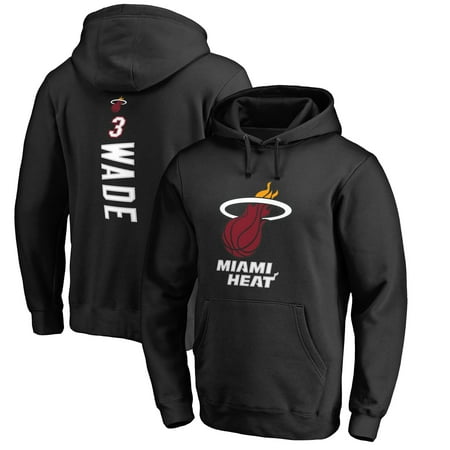 Dwyane Wade Miami Heat Fanatics Branded Backer Pullover Hoodie - Black