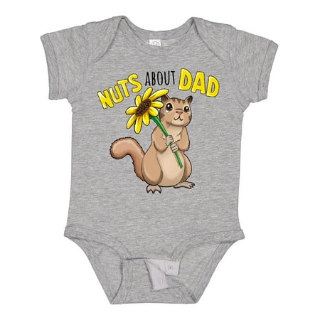 

Inktastic Nuts About Dad Cute Chipmunk with Sunflower Gift Baby Boy or Baby Girl Bodysuit