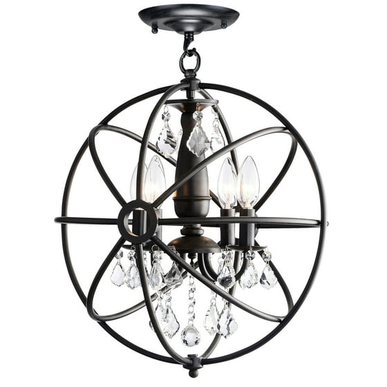 The Lighting Benita Antique Black 4 Light Iron Orb Flush Mount The Lighting Benita Antique Black 4 Light Iron Orb Flush Mount Crystal Chandelier Com
