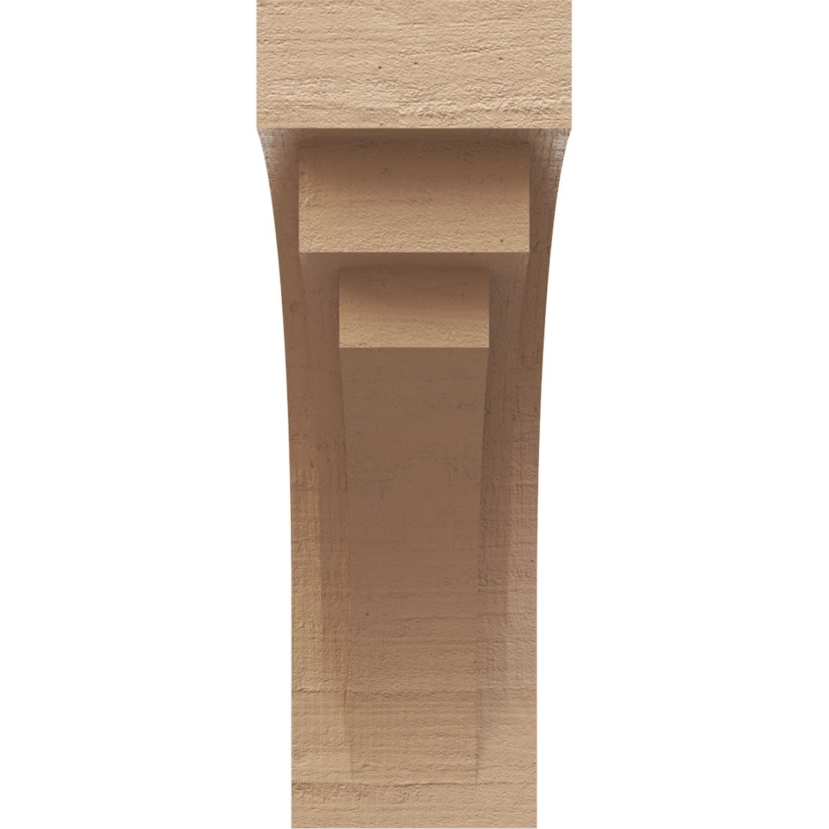 4"W x 8"D x 12"H Classic Rockford Rough Cedar Woodgrain TimberThane Corbel, Primed Tan