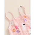 thumbnail image 6 of Suealasg Baby Girls Rompers Pants Halloween Clothes 6M 1T 2T 3T Toddler Girls Ghost/Pumpkin Flower/Pumpkin Pie Print Spaghetti Strap Jumpsuits, 6 of 7