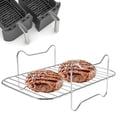 thumbnail image 1 of Air Fryer Rack for Double Basket Air Fryers Stainless Steel Grilling Rack Air Fryer Accessories Cooking Rack Toast Rack for Oven Microwave Baking Roasting, 1 of 8