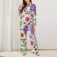 thumbnail image 3 of Disketp Pajamas Set Long Sleeve Sleepwear Womens Button Down Nightwear Pj Sets-Dog Doing Yoga, 3 of 9
