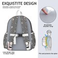 thumbnail image 5 of Cute Pug Puppies Backpack for School,Cute School Bag,Schoolbag with Adjustable Shoulder Straps & Padded Back,13.4"x11"x4.7", 5 of 6