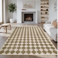 thumbnail image 1 of Washable Checke Rug x Low Pile Area Rug for Living Room Bedroom Nursery Modern Neutral Farmhouse Checkerboard Carpet Pet Kid Friendly, 1 of 9