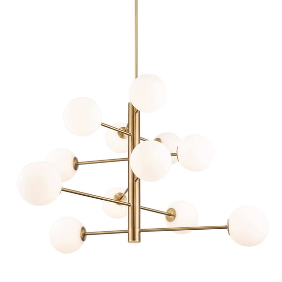 AC11768BR-Artcraft Lighting-Aurelia - 12 Light Chandelier-25.5 Inches Tall and 33.5 Inches Wide-Brass Finish