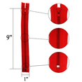 thumbnail image 2 of Cremalleras de nailon KGS para manualidades de costura | 20 colores surtidos | 100 cremalleras/paquete (9 pulgadas), 2 of 5