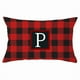 thumbnail image 1 of Funda de almohada navideña con diseño de muñeco sin rostro, gnomo enano, duende, enrejado, árbol de Navidad, copo de nieve, lino estampado, funda de almohada para sofá, funda de almohada de piel de me, 1 of 1