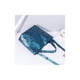 thumbnail image 2 of Kbinter - Bolsos luminosos geométricos y bolsos de mano de piel sintética ecológica, diseño holográfico, Azul, L, 2 of 5