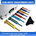 thumbnail image 4 of Chakra Tuning Fork Set for Healing,Sound Therapy,Keep Body,with Rubber Mallet,Wrench,Cleaning Cloth and Aluminum Box, 4 of 5