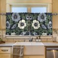 thumbnail image 2 of Yayeee Kitchen Curtains Tier Set of 2 Light Filtering 57"x24" Over Sink Window Panels, Dark Floral, 2 of 7