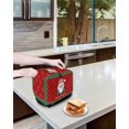 thumbnail image 3 of Christmas Gnomes Small Toaster Cover 2 Slice, Kitchen Appliance Covers, Winter Xmas Snowflakes Textured Red Toaster Oven Cover with Loop, Bread Machine Cover Polyester Dust Cover Protection, 3 of 4