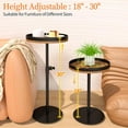 Drink Table, Small Round Side Table Height Adjustable Martini Table ...