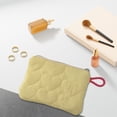 thumbnail image 4 of Beautynvta Makeup Bag for Woolen Quilted Coin Purse Mini Lightweight Portable Cosmetic Storage Bag for Shopping, Commuting, and Travel, Yellow, 4 of 8