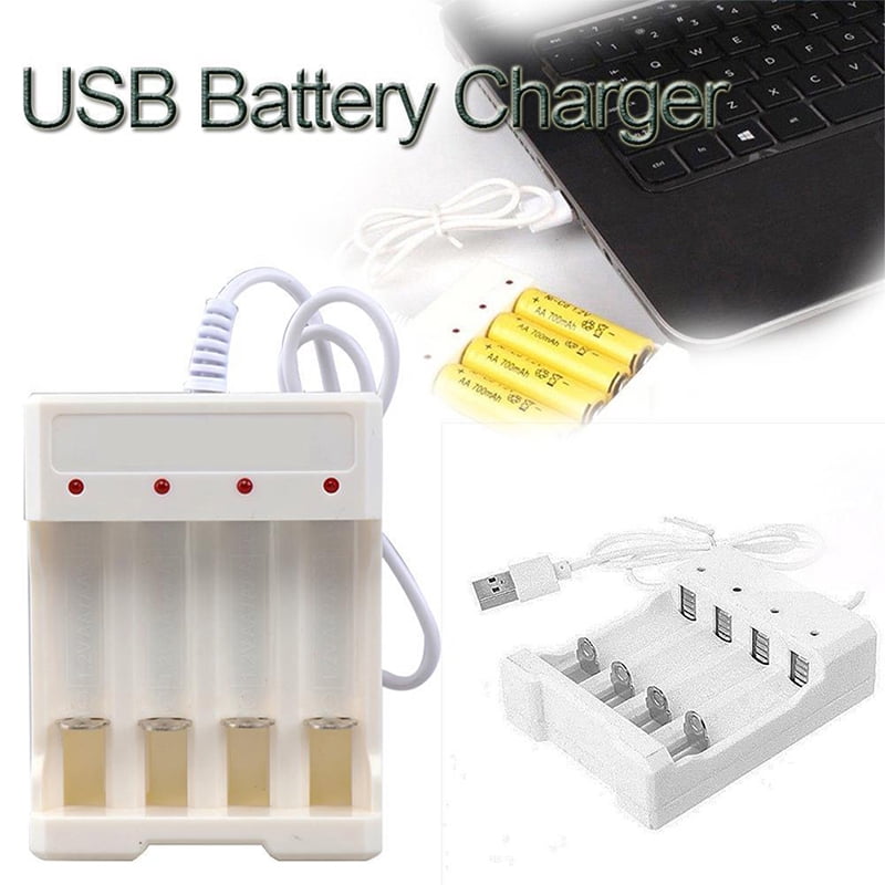 Hot 1.2V Universal 4 Slot AAA/AA Rechargeable Battery Charger Adapter USB Plug 