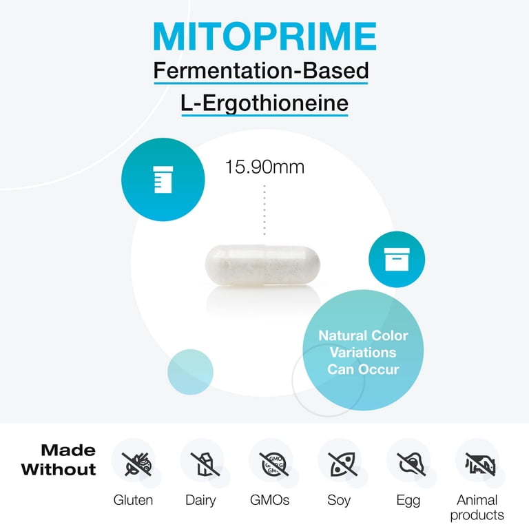 XYMOGEN MitoPrime - L-Ergothioneine Supplement - Mitochondrial