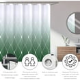 thumbnail image 2 of Bathroom Shower Curtain Set White Shower Curtain Ombre Shower Curtain with Hooks Water Repellent Shower Curtain Linen Fabric Shower Curtains Bathtub Hotel, 72x72 inch, Hunter Green, 2 of 5