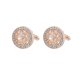 thumbnail image 1 of Gemelos elegantes en oro rosa con detalles de strass transparentes, 1 of 1