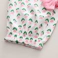 thumbnail image 5 of Mercatoo Toddler Girls Top Pants 2Pcs Floral Bow Pants and Ribbed Lapel Top Set Girls Summer Casual Outfit 1 to 5 Years, 5 of 9