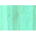 thumbnail image 1 of Ahgly Company Machine Washable Indoor Rectangle Solid Turquoise Blue Modern Area Rugs, 4' x 6', 1 of 4