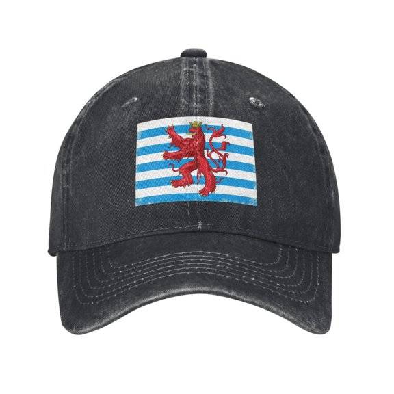 Washed Baseball Cap Lluxembourgers-Civil-Ensign Retro Adjustable Dad Hat Gift for Men Women Black