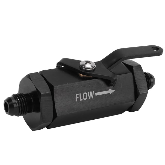 Válvula de cierre de combustible para coche, accesorio AN6, Control de flujo, aleación de aluminio, negro, resistente al óxido, Universal